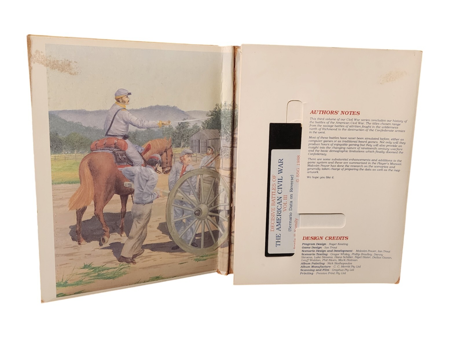 Apple II Civil War Strategy Game Vol 3 CIB Rare 64K SSG Wilderness to Nashville