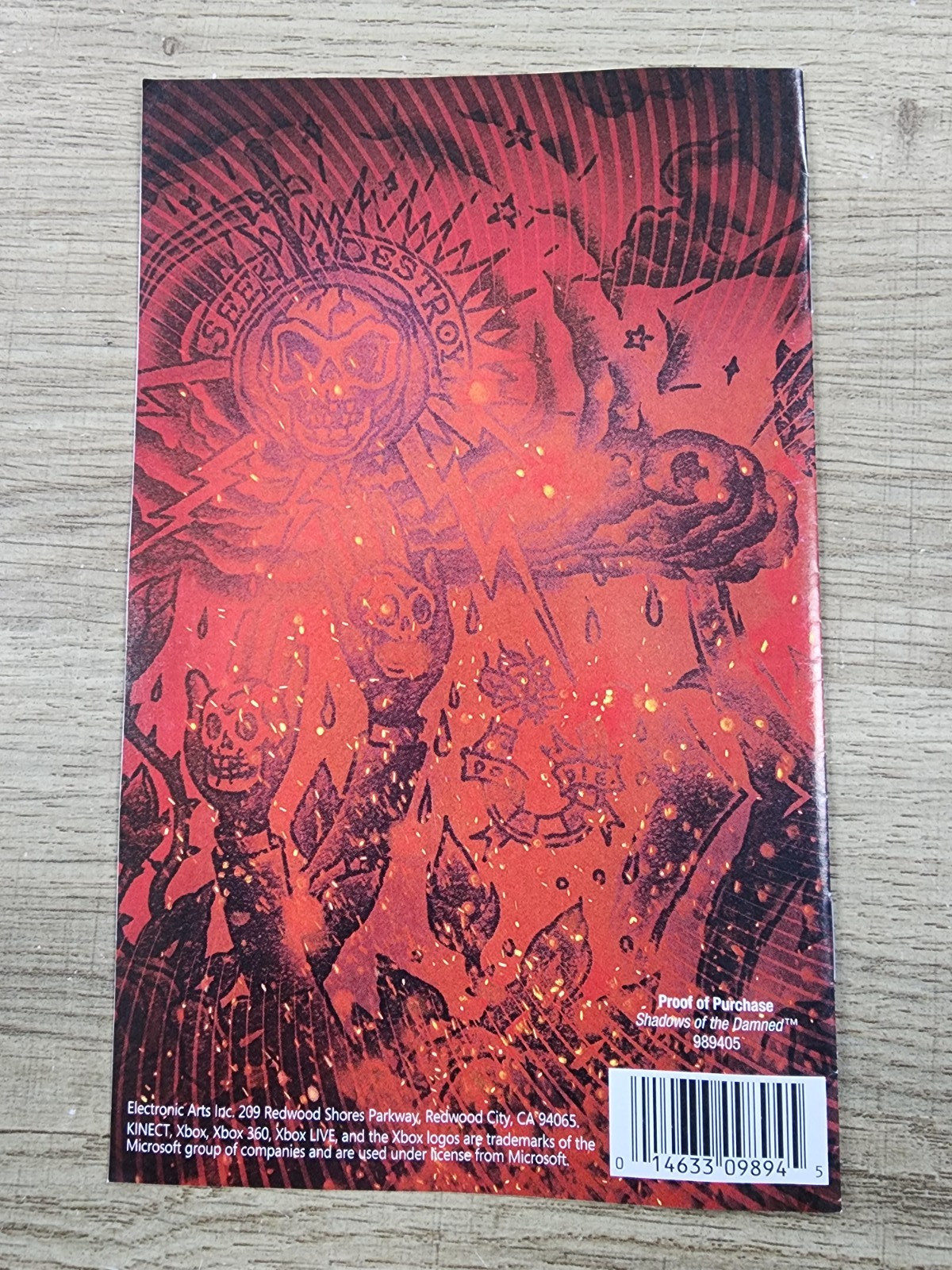 USED AUTHENTIC MANUAL ONLY – NO GAME NO BOX -) SHADOWS OF THE DAMNED (- XBOX 360