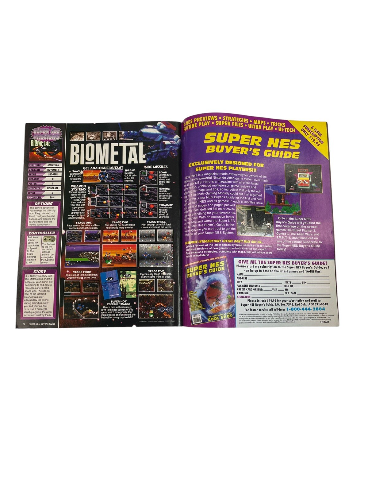 Super NES Buyer’s Guide Magazine Volume 3 Number 5 Jurassic Park/Mortal Combat