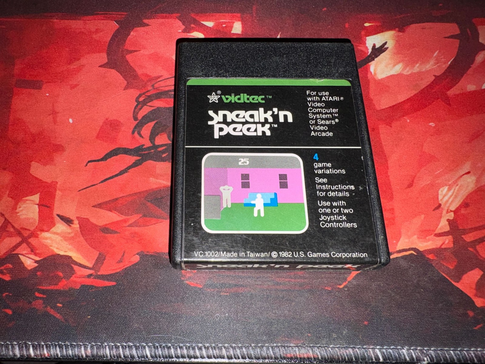 Vidtec Sneak’n Peek Atari 2600 Game Cartridge 1982 US Games Vintage Tested Works