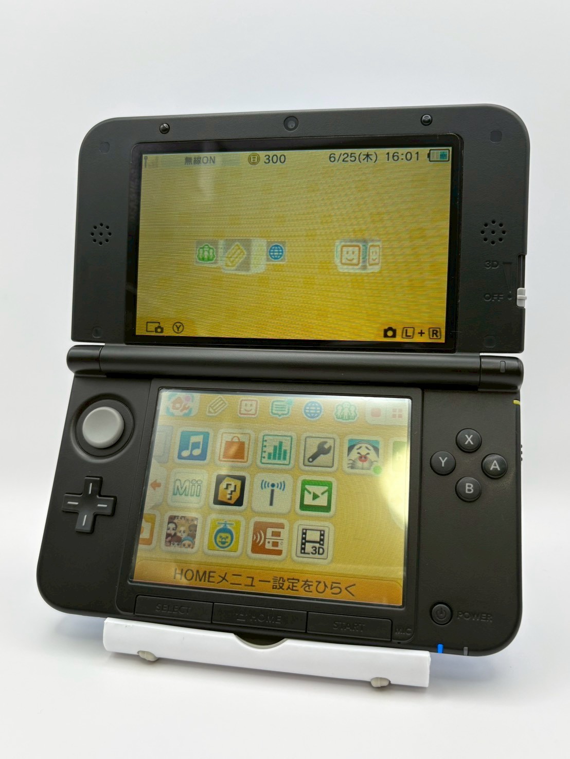 Nintendo 3DS XL LL Metallic Blue Handheld Console Tested No Stylus 4GB SD