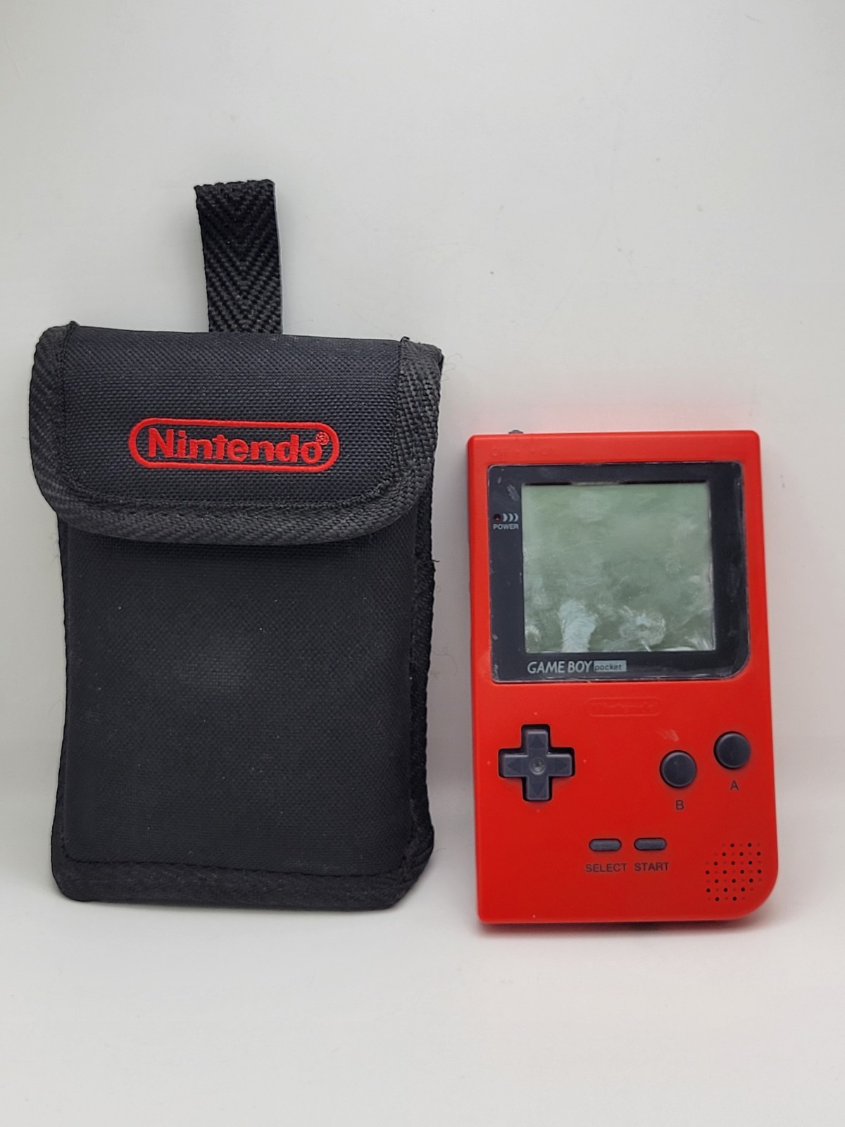 AS IS-Game Boy Pocket Console (MGB-001 / Red) GameBoy – With Case – Read