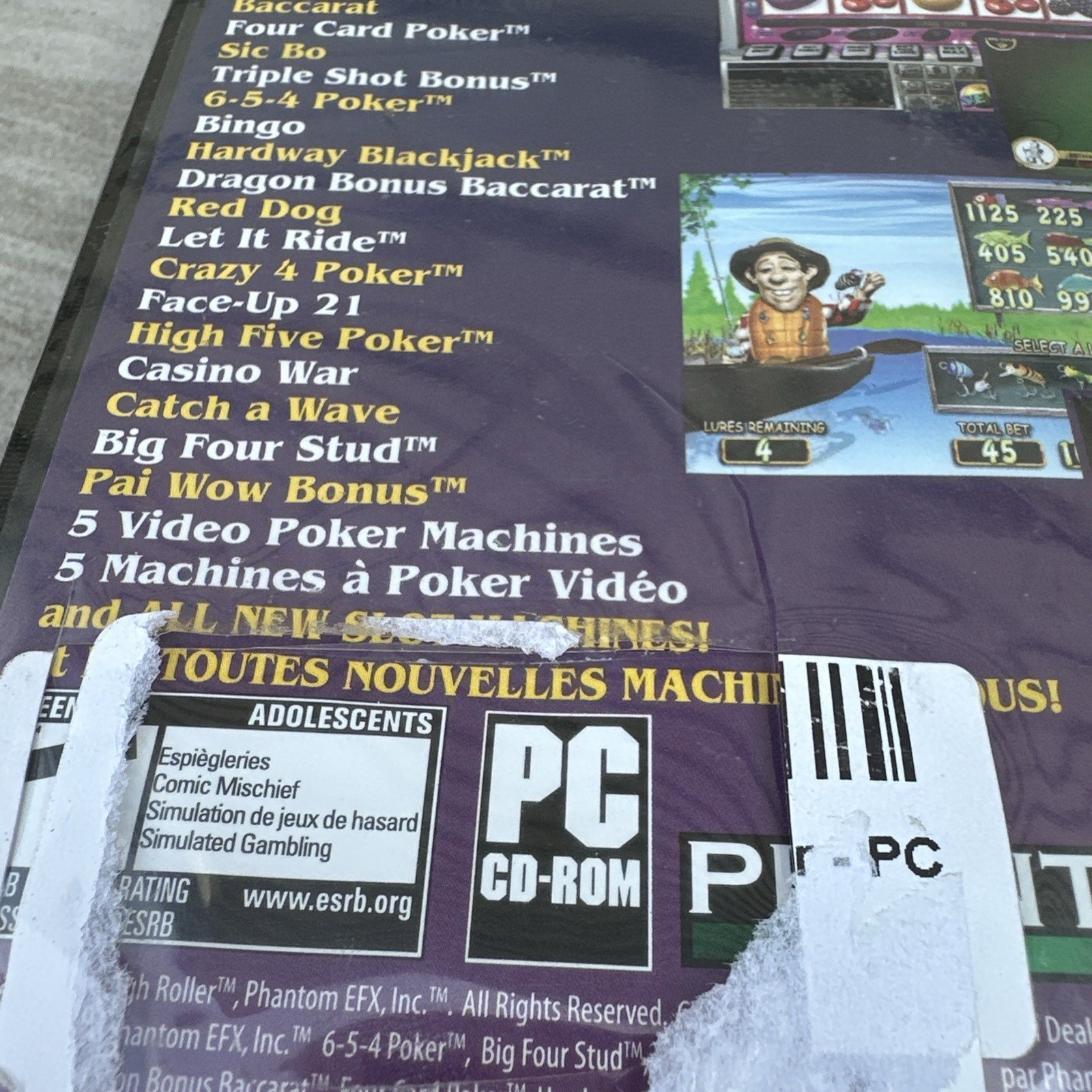 Video Game PC Reel Deal Casino High Roller NEW Mostly Sealed Box
