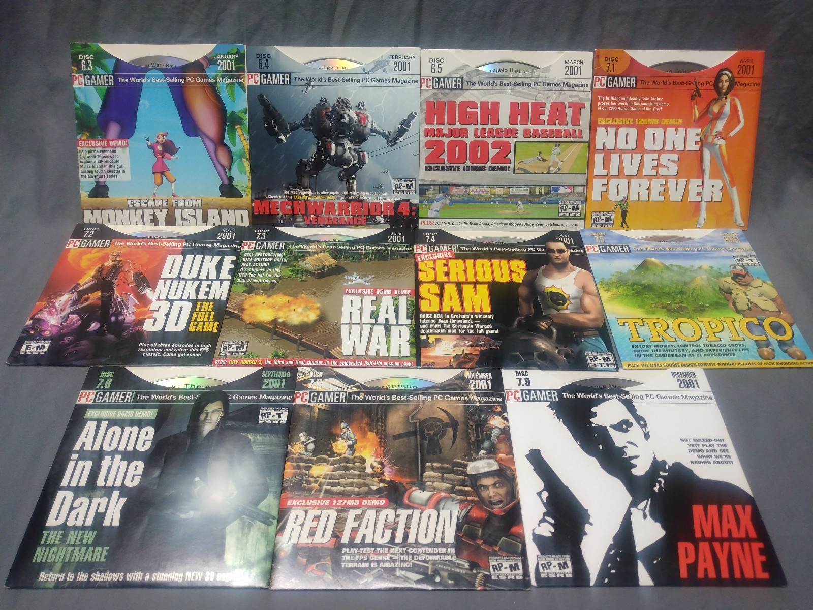 PC Gamer Demo Disc Lot (56) – 1995 to 2005 Various Retro Vintage