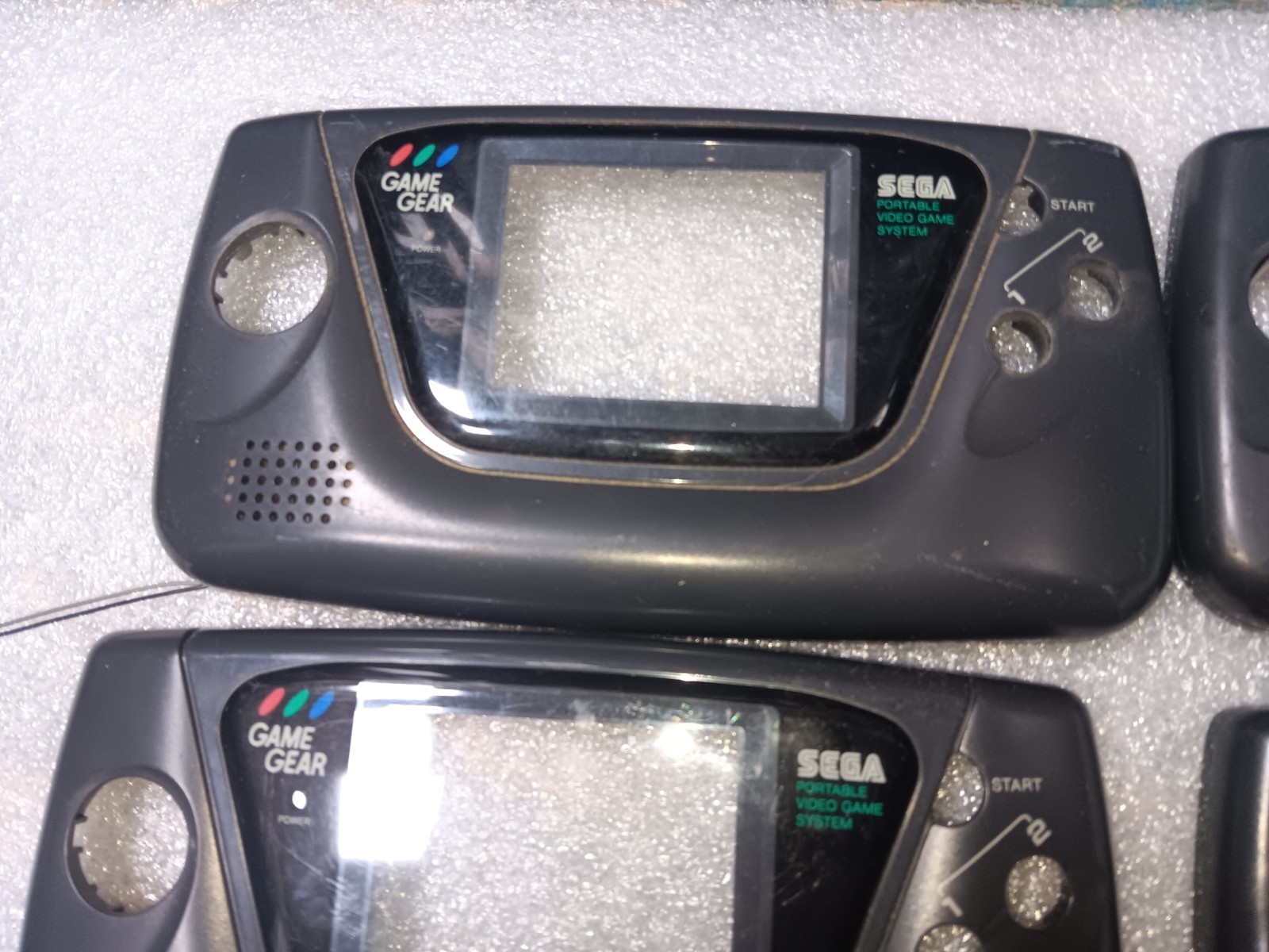 SEGA Game Gear 2110 EXACT EMPTY Front Panel w/Glass Scratches X6 ONLY-INTACT-SEE