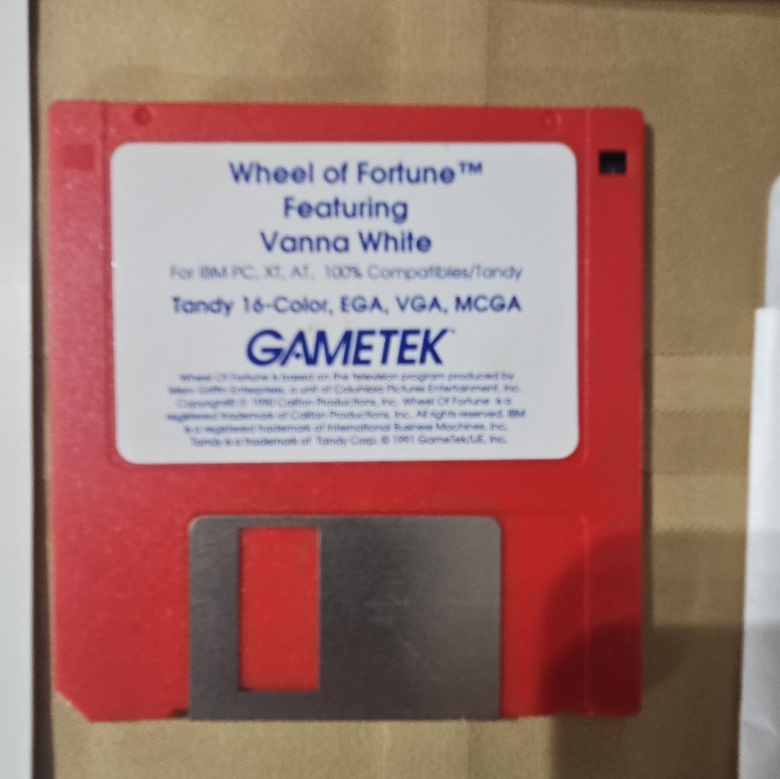 GameTek Wheel of Fortune Featuring Vanna White PC Game (1990) w/ Manual
