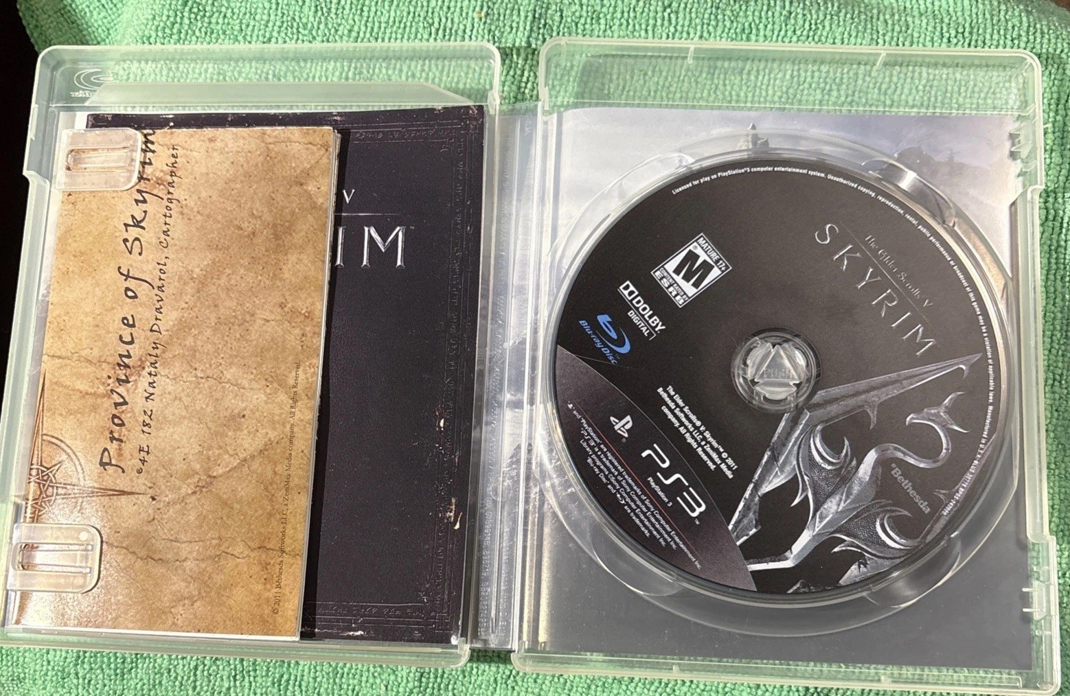 Skyrim PS3 Original Release + Manual + Map and Tested!!