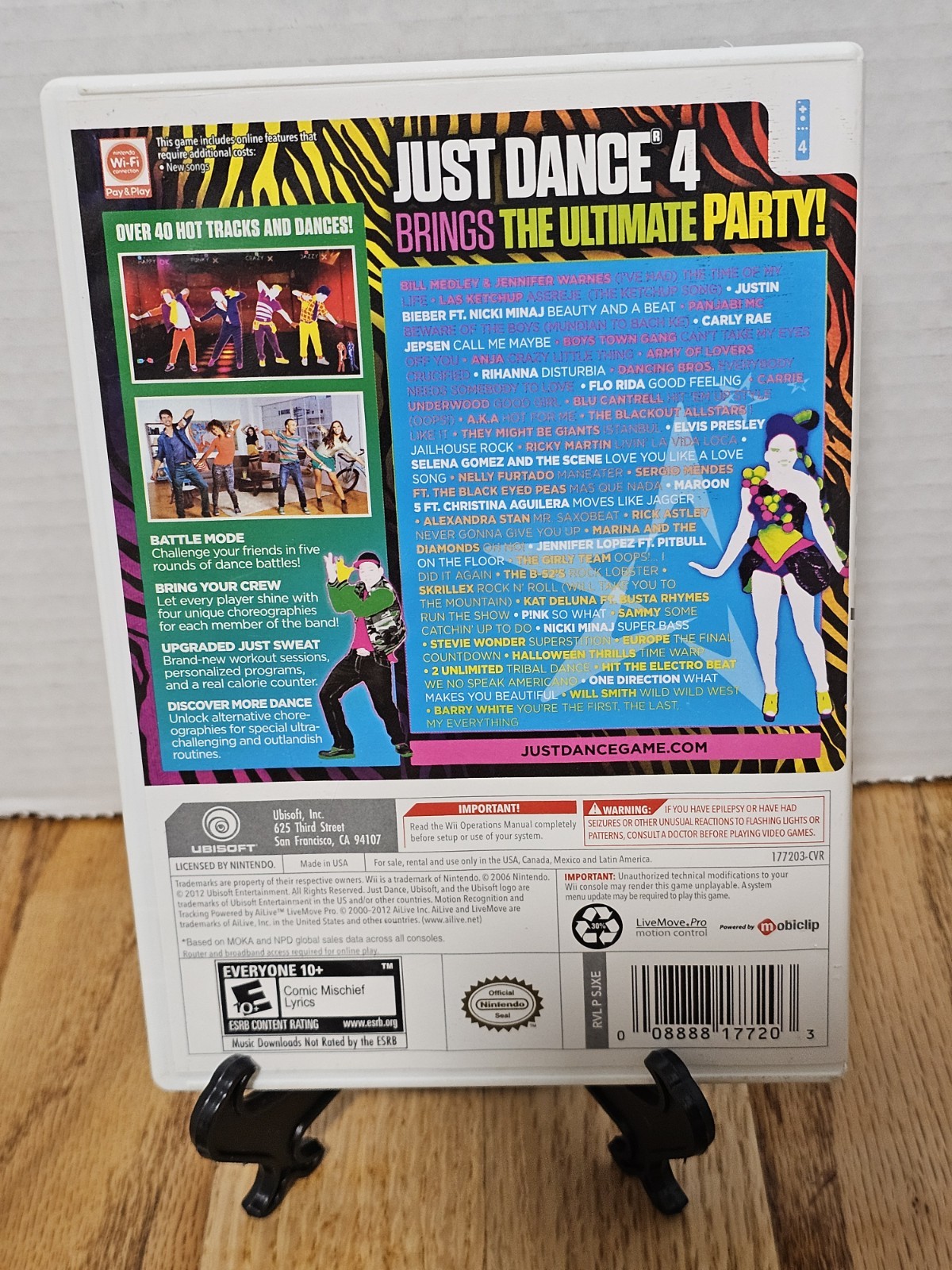 Just Dance 4 (Nintendo Wii) CIB Complete w/ Manual – Tested