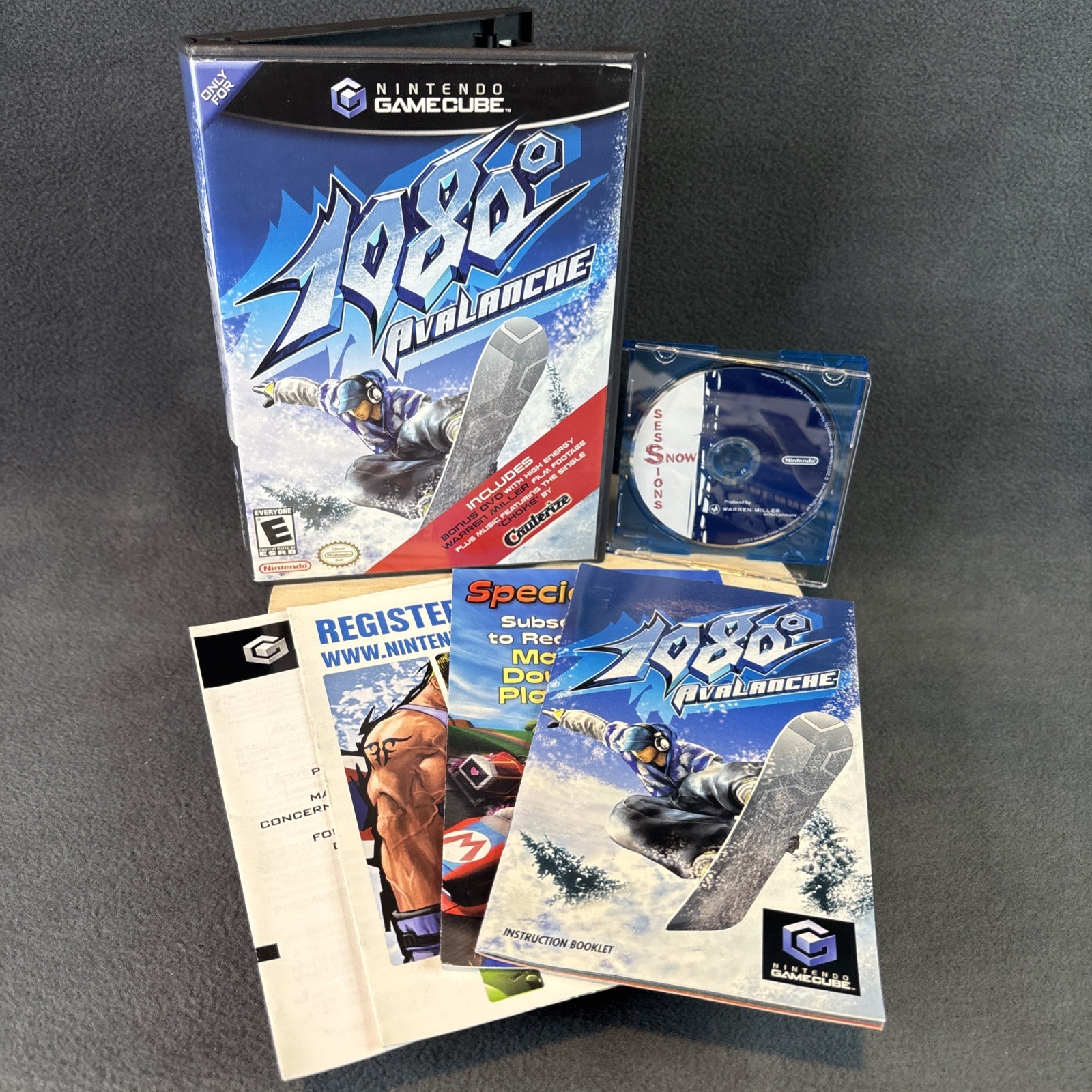 Nintendo GameCube – 1080° Avalanche w/ Bonus DVD – Complete/CIB – Refurbished, E