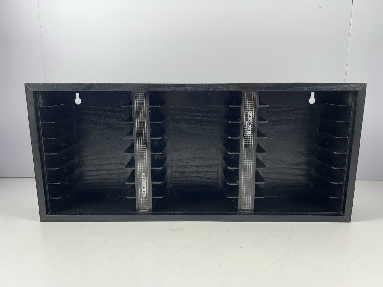 Vintage SEGA Genesis 24 Game Cartridge Wall Mount Holder Storage Rack Black