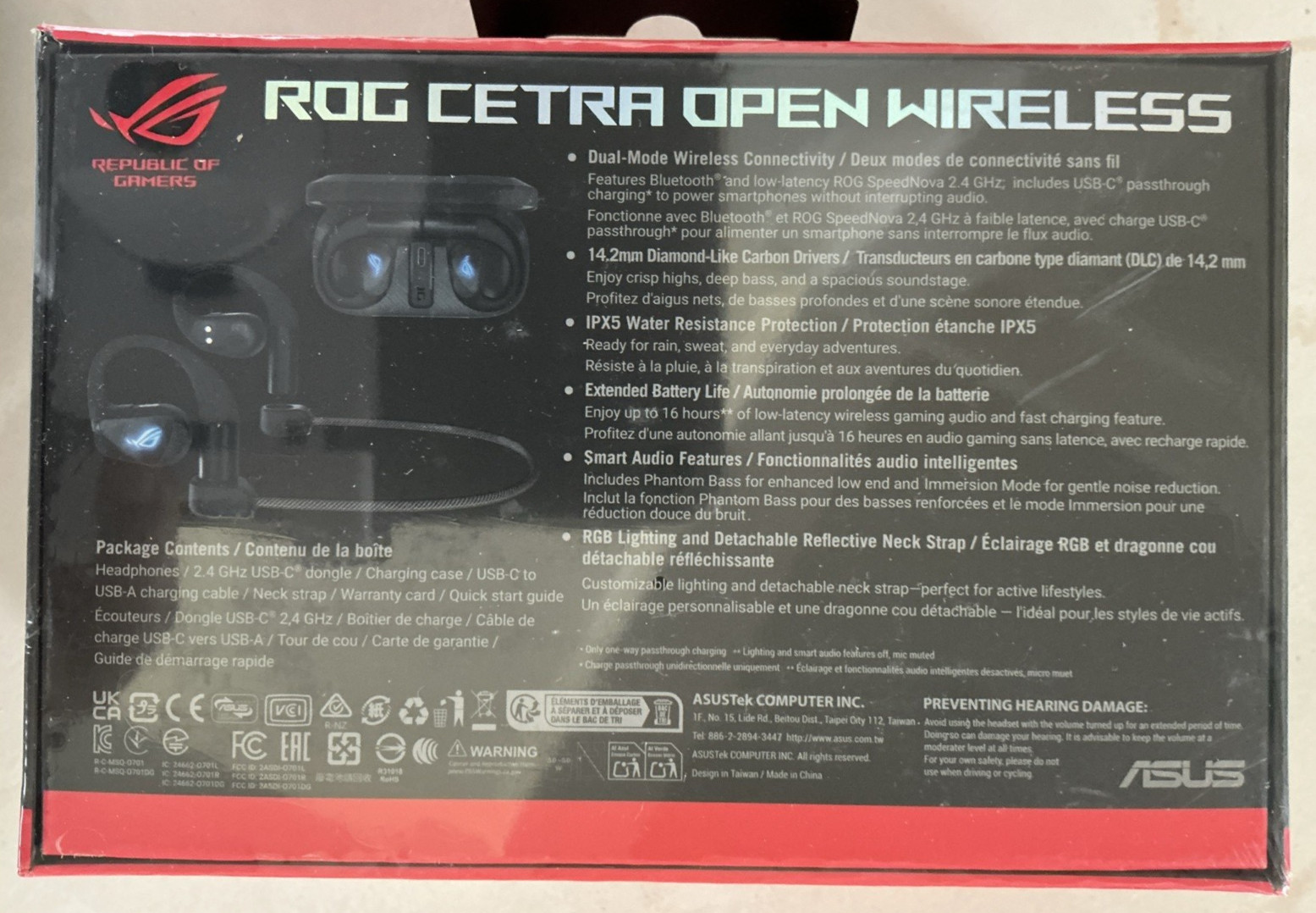 ASUS ROG Cetra Open Wireless Gaming Earbuds- PC, iOS, Android, Switch- BRAND NEW