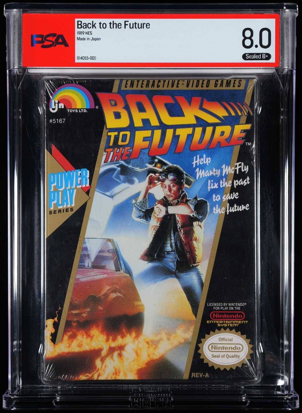 Back To The Future Nintendo NES Oval SOQ H-Seam Sealed New PSA 8.0 B+ Graded