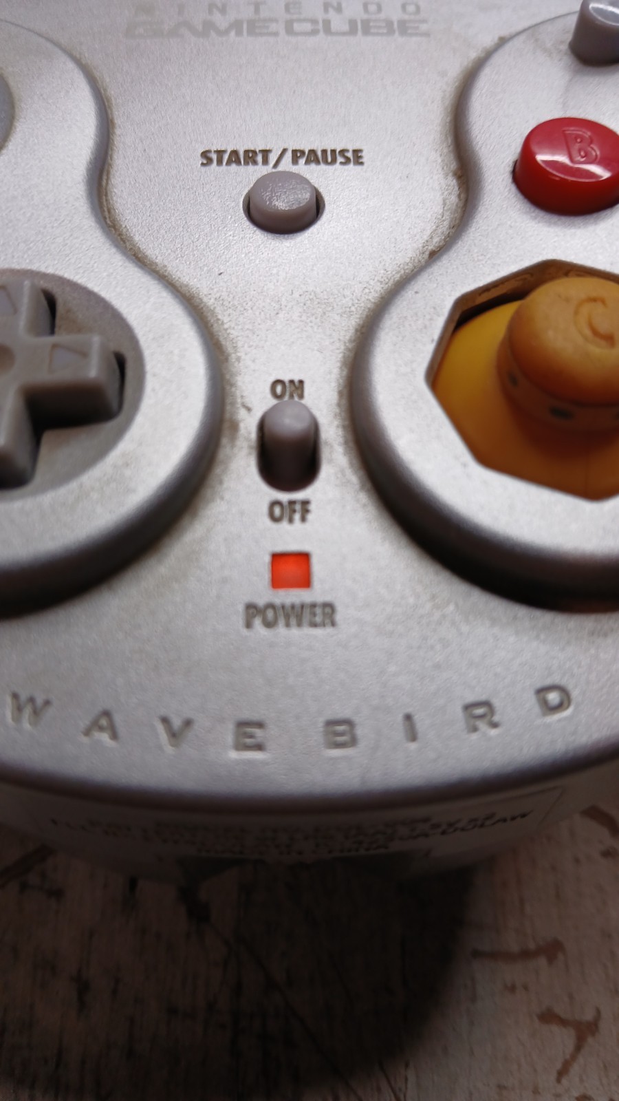 Nintendo GameCube wavebird gray controller only no receiver powers on