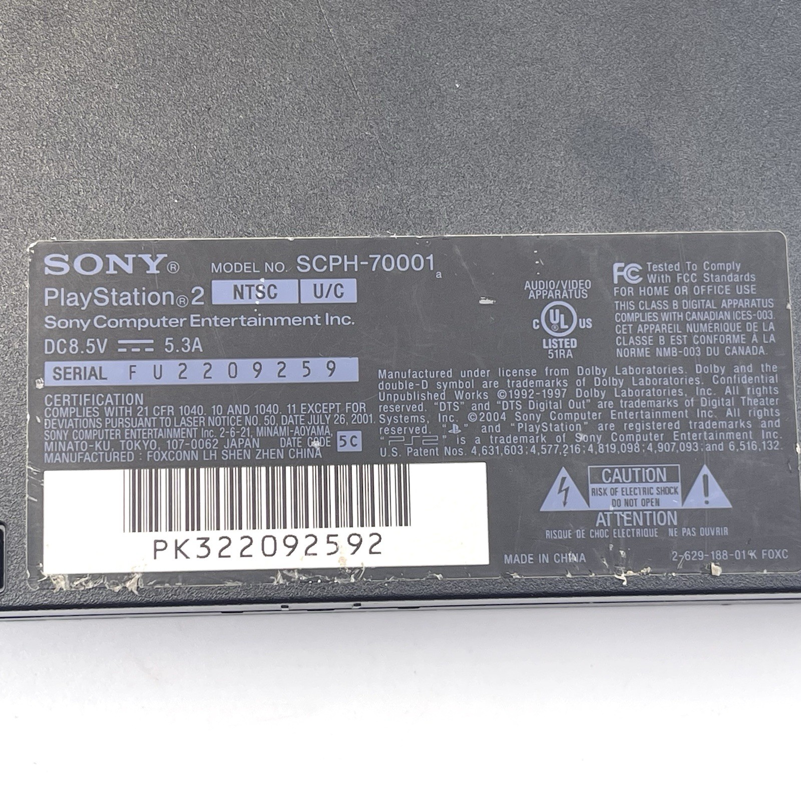 Sony PlayStation 2 PS2 Slim SCPH-70001 Console Bundle w/Power Cord Memory Cards