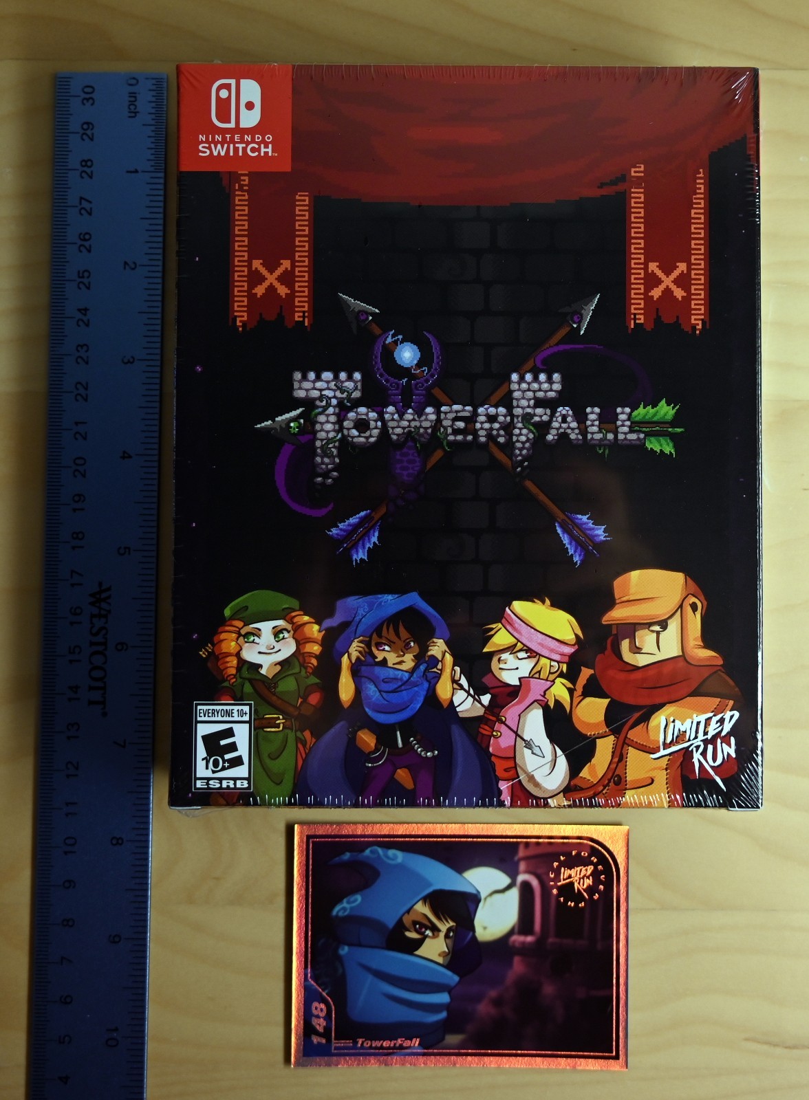 NEW Limited Run Games TowerFall Collector’s Edition Switch + Trading Card #148