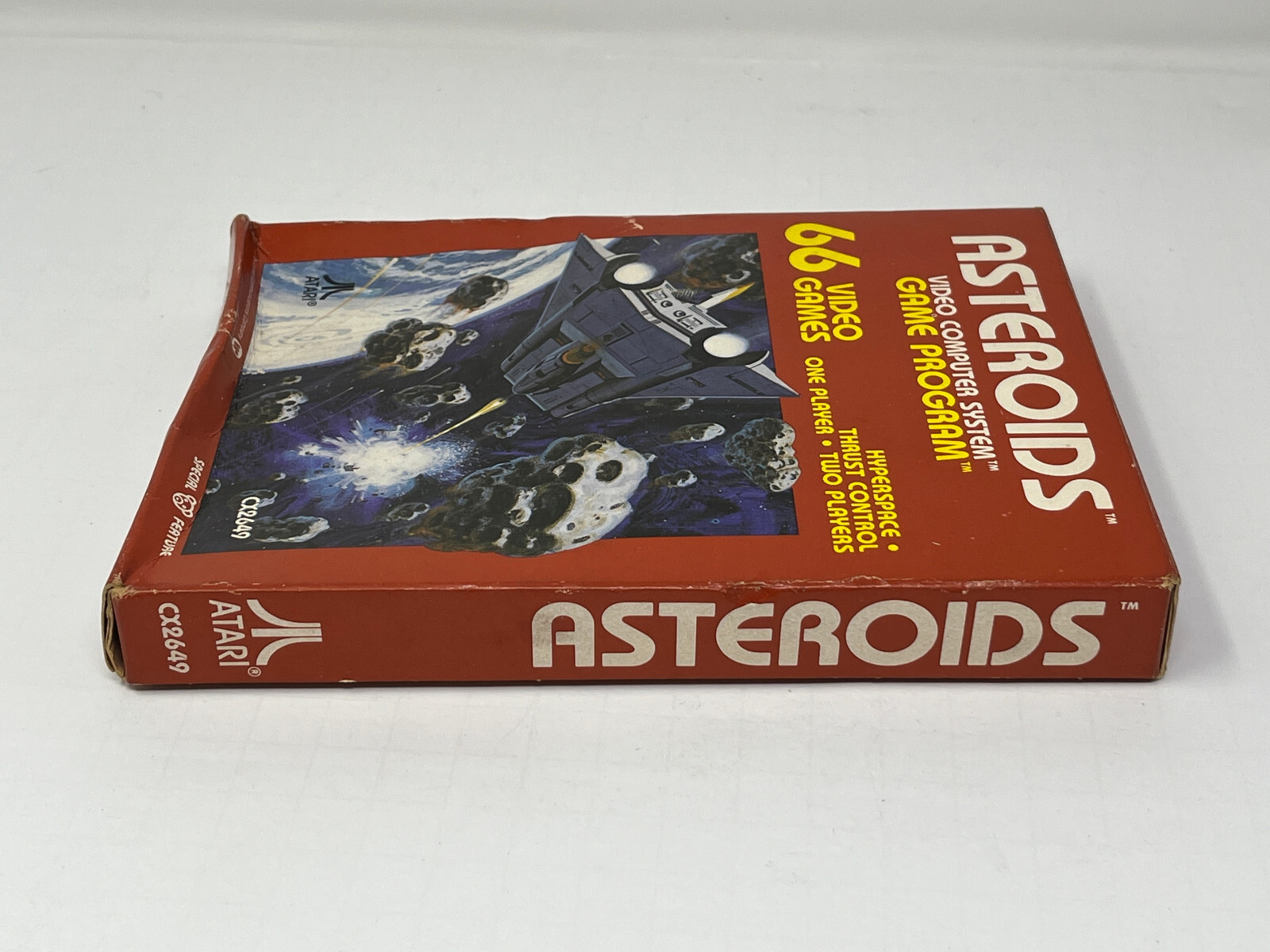 1981 ORIGINAL ATARI ASTEROIDS CX2649 GAME – GLUE SEALED ! – DAMAGED BOX!