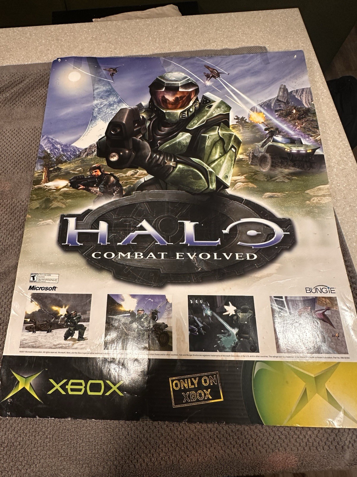 INSANE GRAIL “T” Rating Halo Combat Evolved Xbox Promotional Poster – 22 X 28