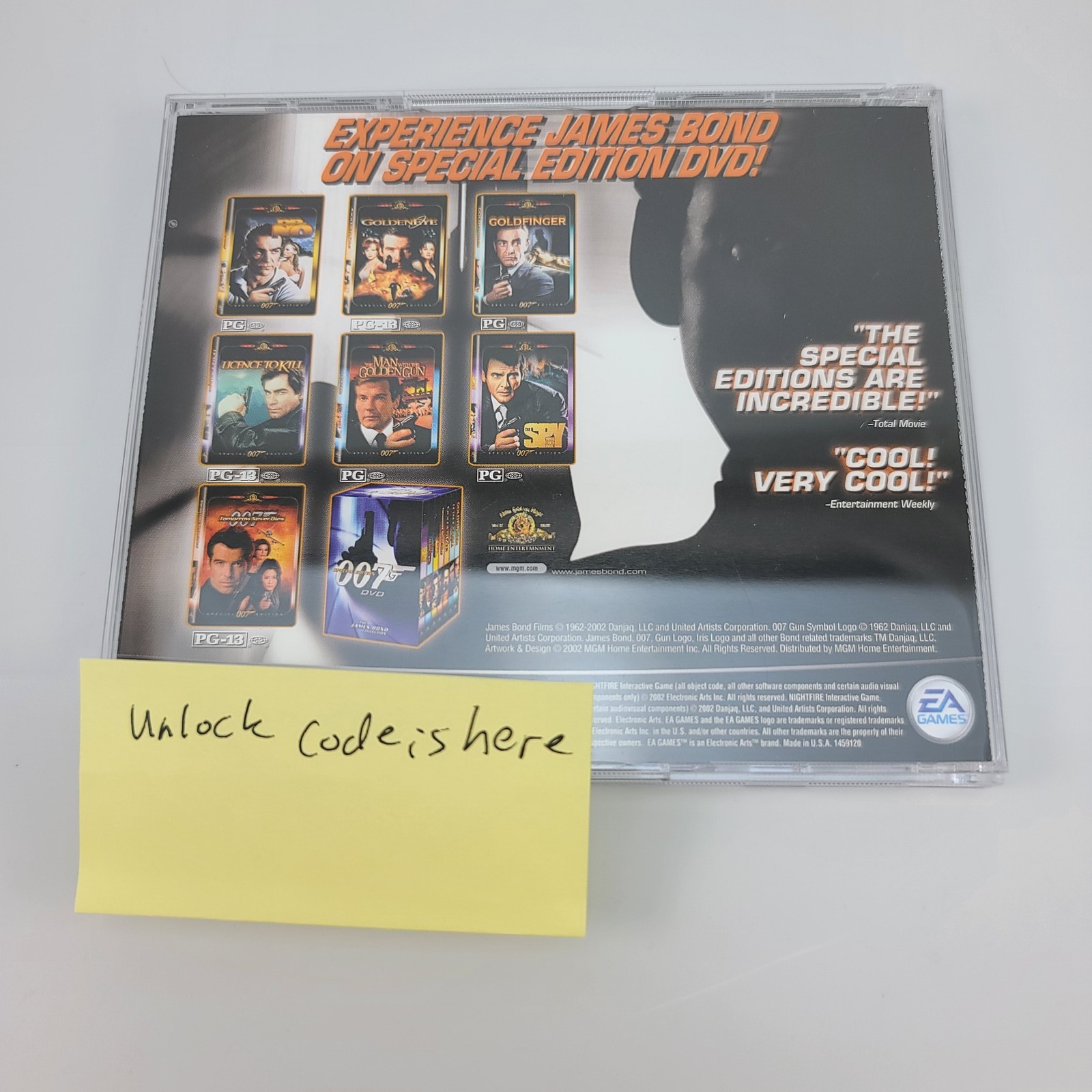 007 Nightfire PC CD-ROM Game James Bond EA Games MGM Interactive Complete 2002