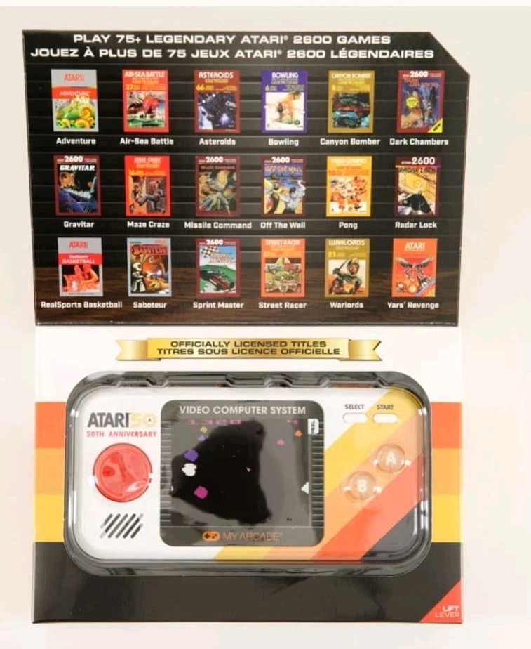 Atari Pocket Player Pro Handheld Console, 100 Games, 2.75″ Color Display “New”