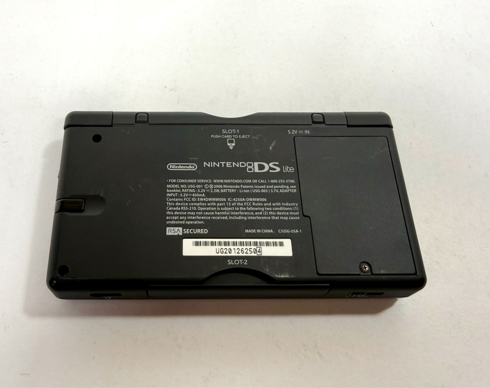 Nintendo Cobalt & Black DS Lite with Charger & Case Tested & Works!