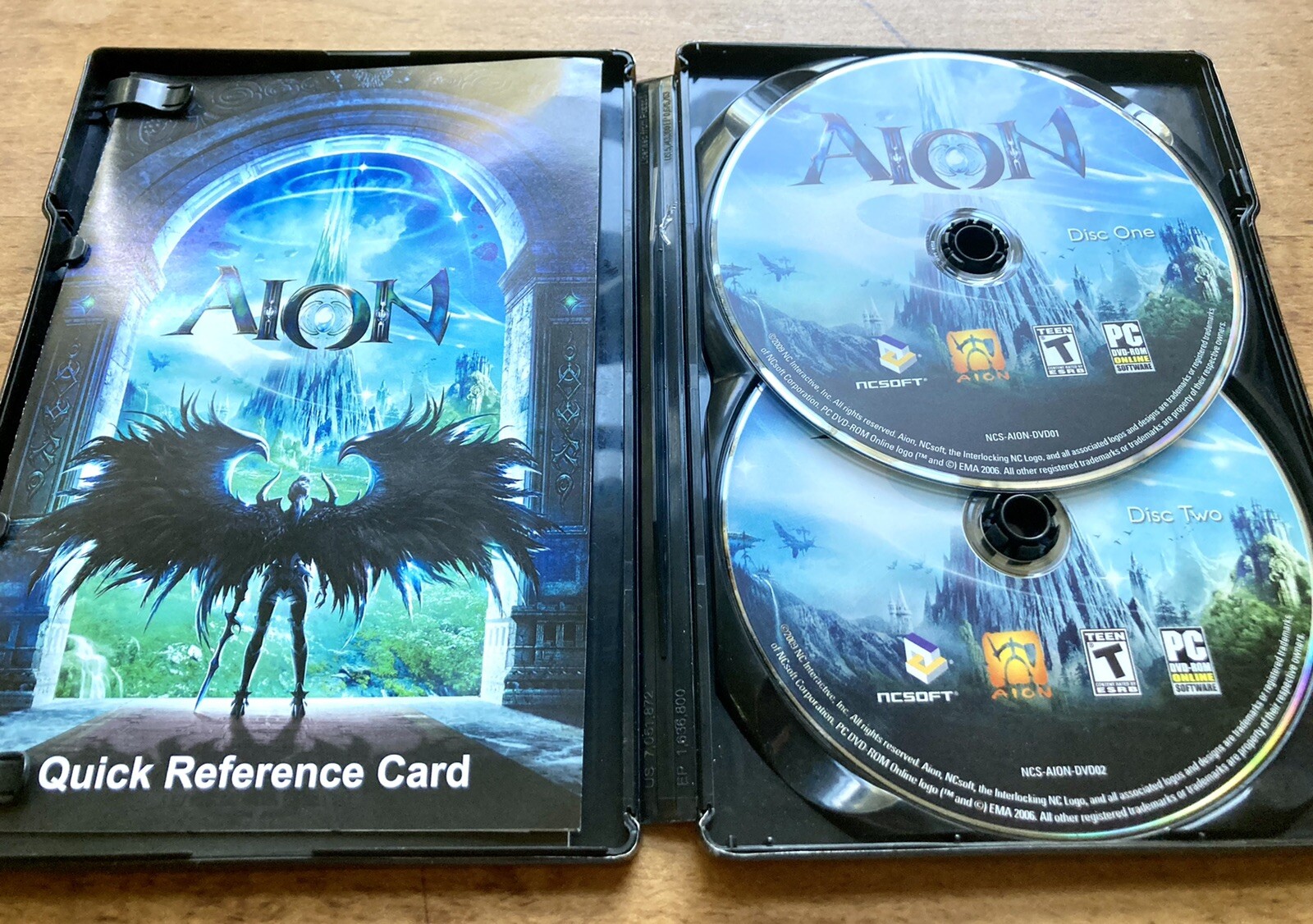 Aion (PC, 2009) Adventure Fantasy PC Video Game 2-Disc Set Rated T Good