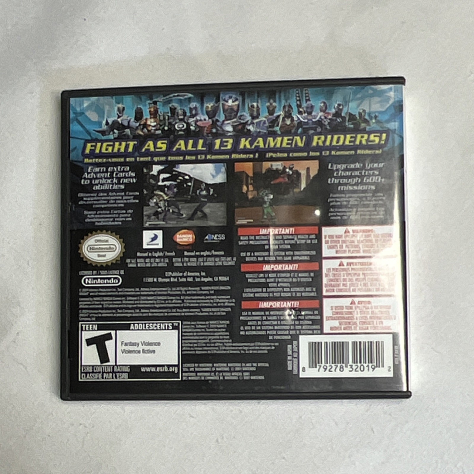 Kamen Rider Dragon Knight Nintendo DS 2009 D3 Publisher with Case, Manual