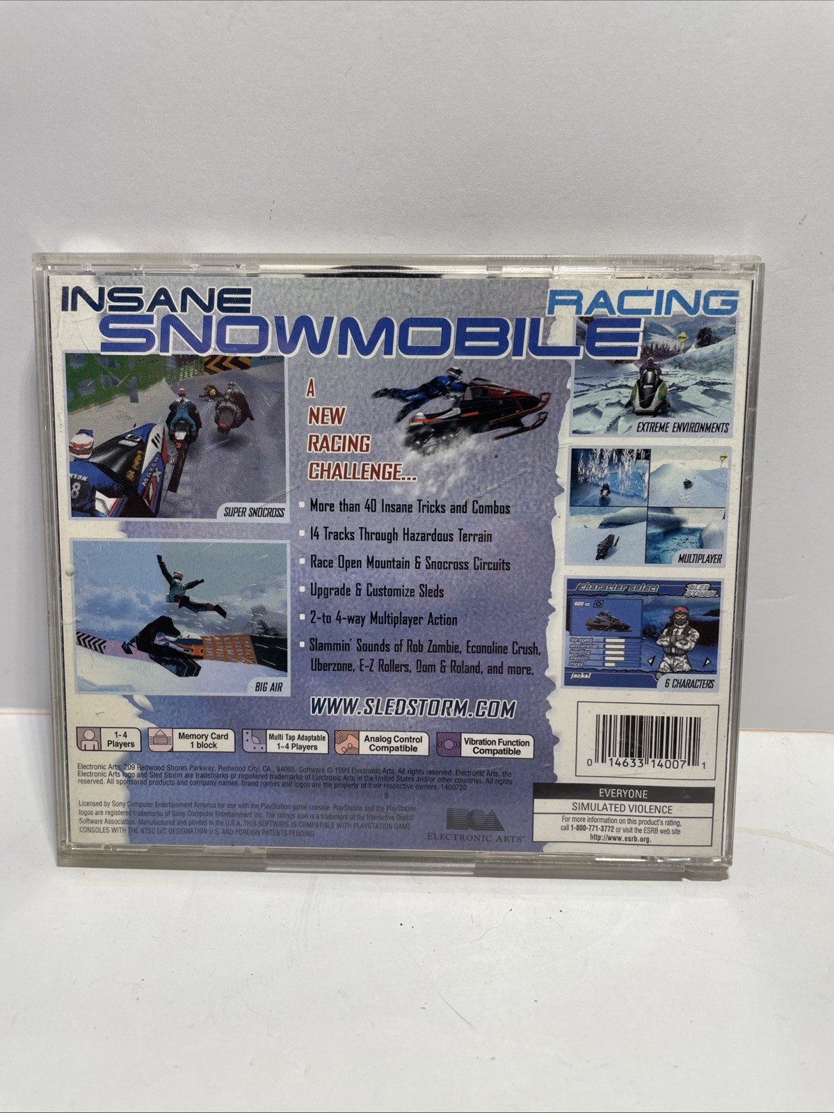 Sled Storm PS1 Sony PlayStation 1 1999 Black Label Complete CIB