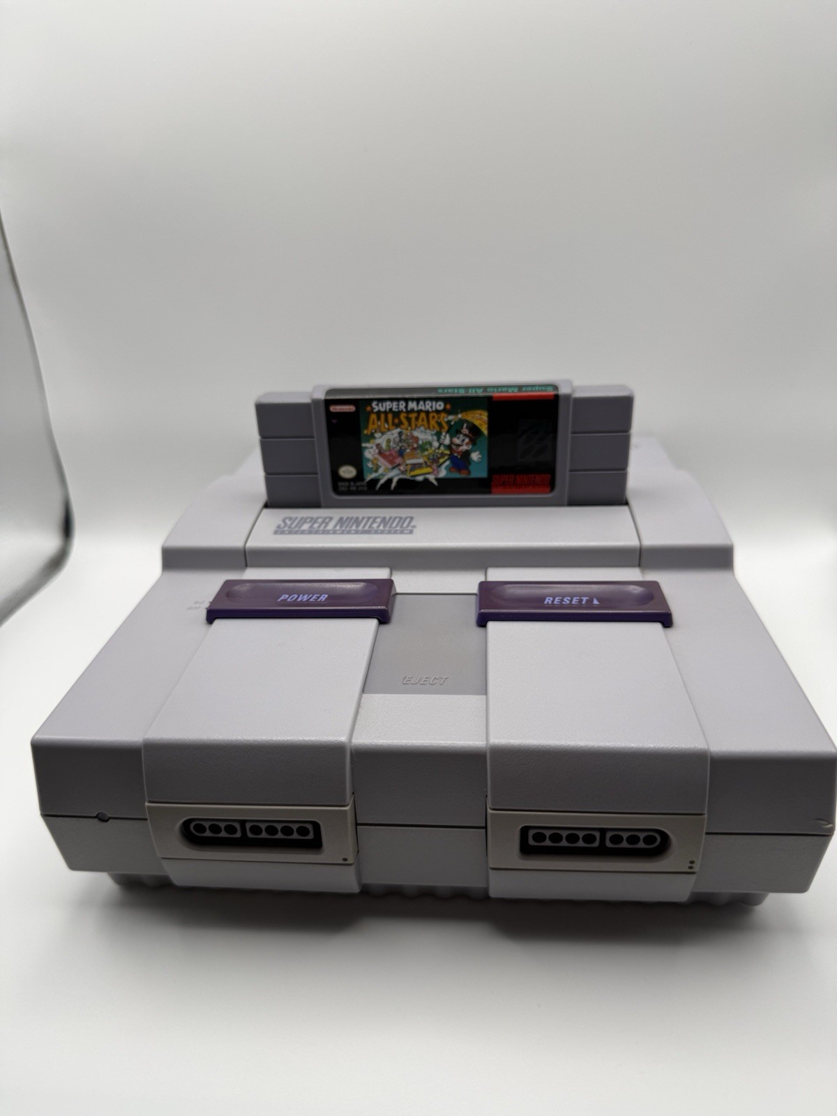 Super Nintendo SNES SNS-001 Console Bundle Working w/Cords & Mario All stars