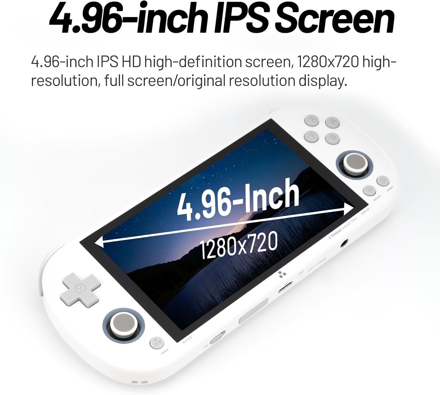 Retro Gaming Delight: Trimui Smart Pro Console – 4.96-Inch LCD, 5000mAh Battery