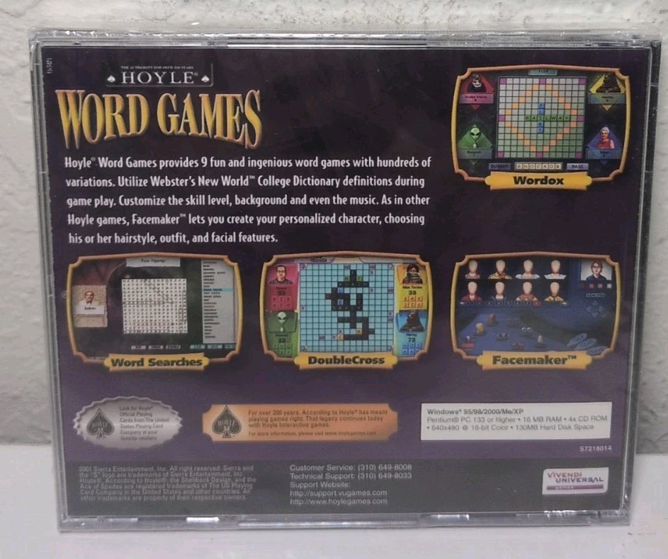 Hoyle Word Games PC CD ROM Brand New B372