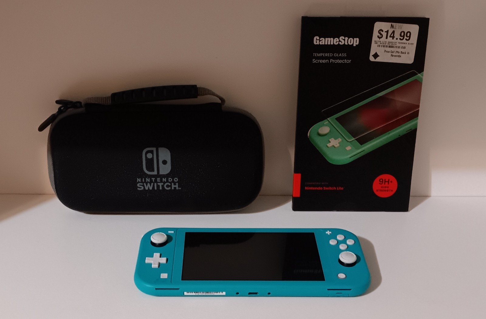 EXCELLENT USED Light Blue Turquoise Nintendo Switch Lite Game Console & MORE