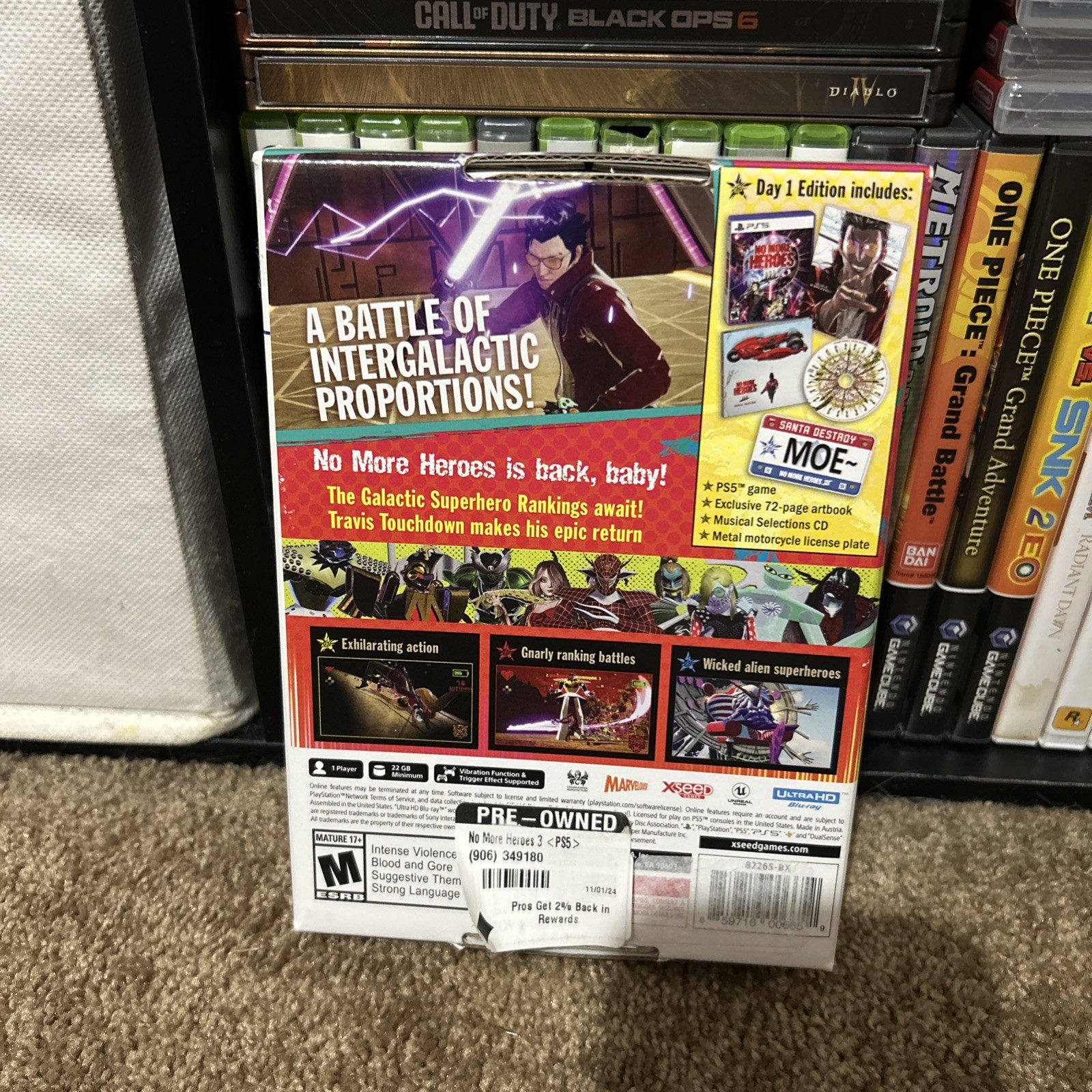 No More Heroes 3 – Day 1 Edition – Sony PlayStation 5 NO GAME! BOX AND EXTRAS!