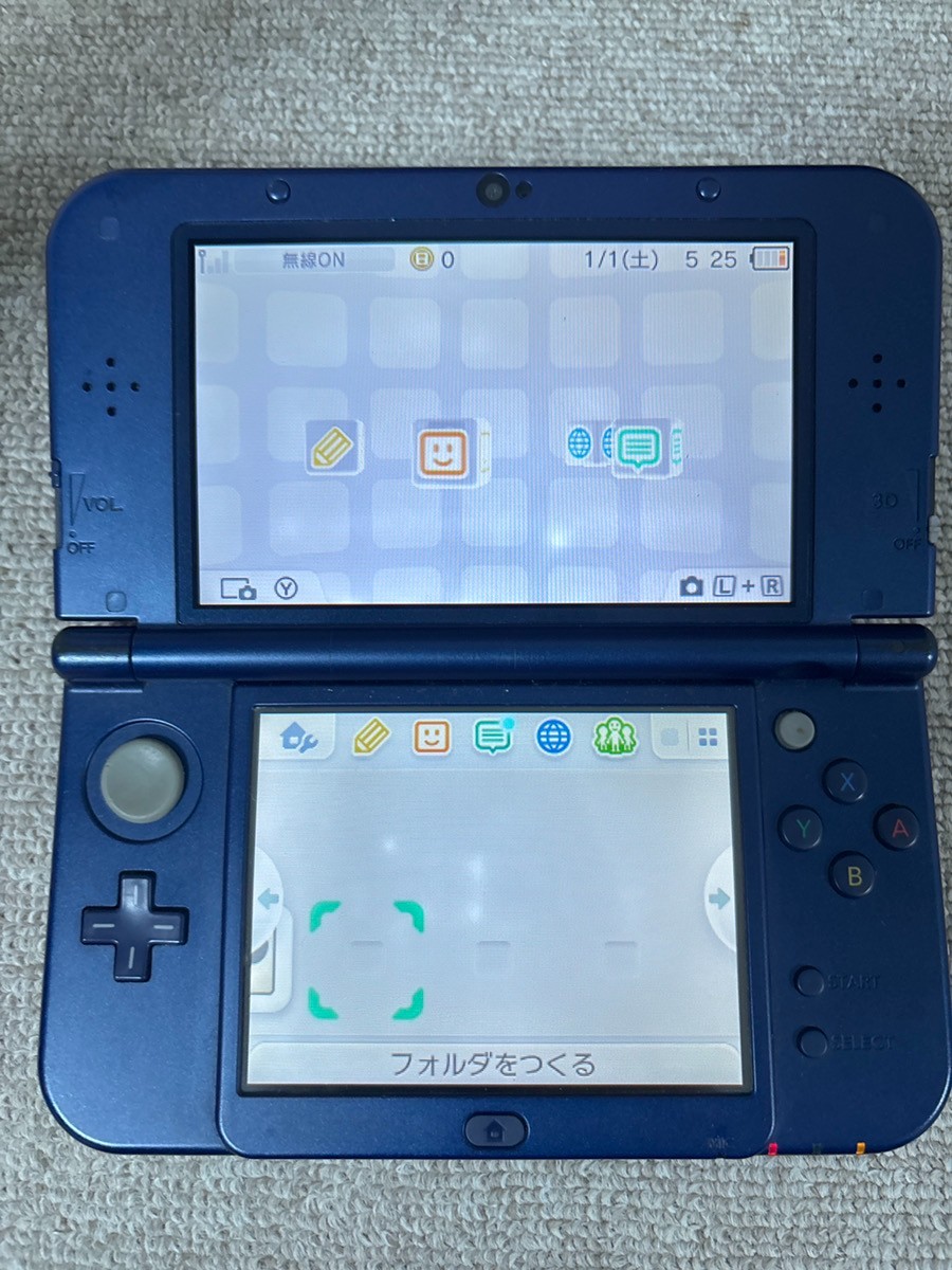 New 3DS LL XL Metalic blue Japan Nintendo Console region Japanese B989