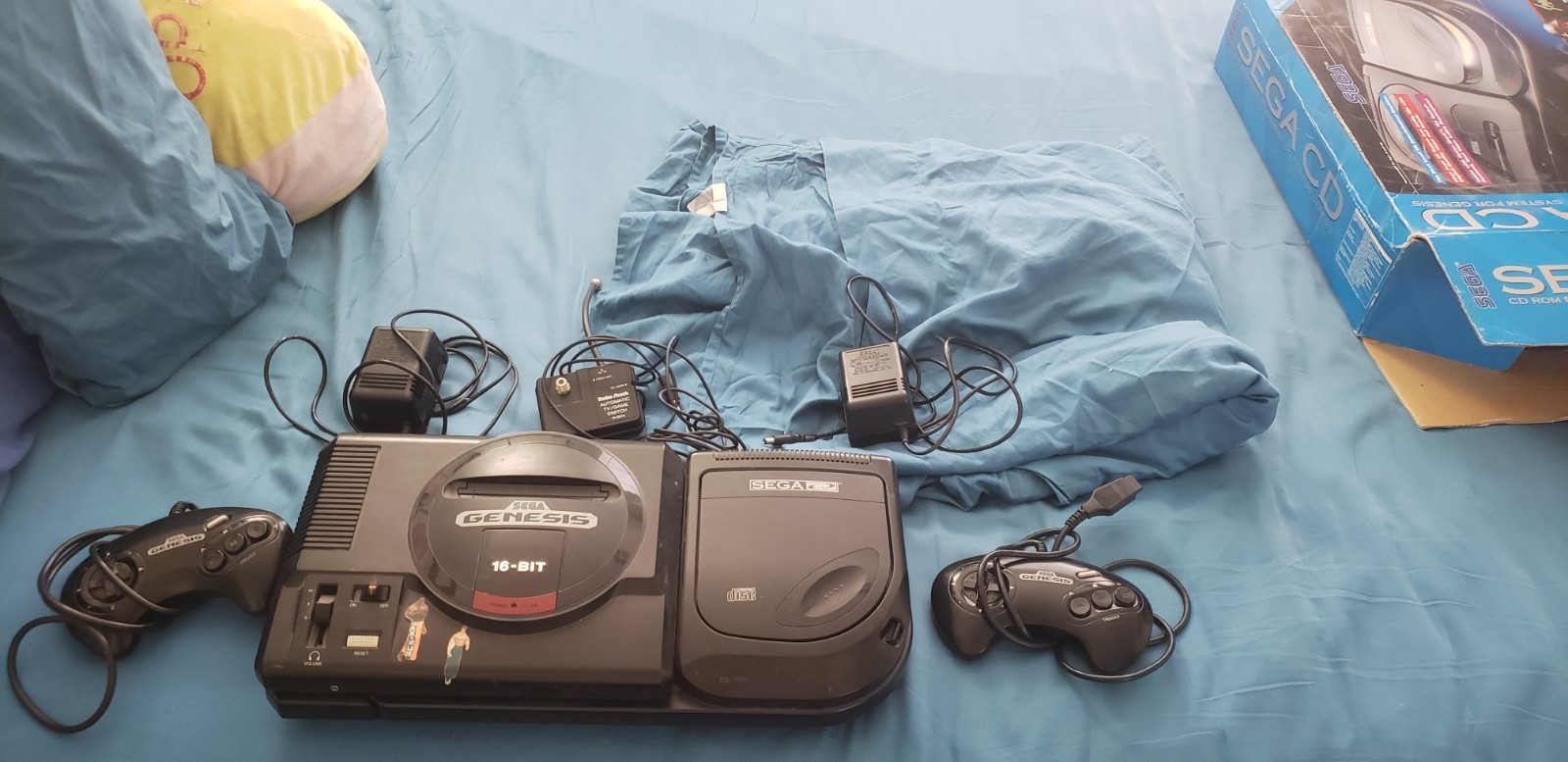 Sega Genesis Console With Box Sega Cd Console NBA JAM Game