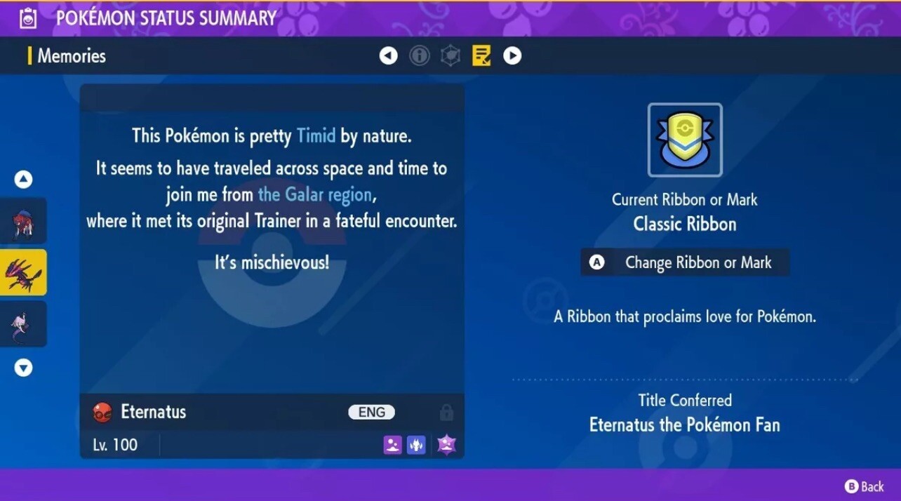 Pokemon Scarlet And Violet – GAMESTOP EVENT ⭐️ SHINY ETERNATUS ⭐️ UNTOUCHED ✨