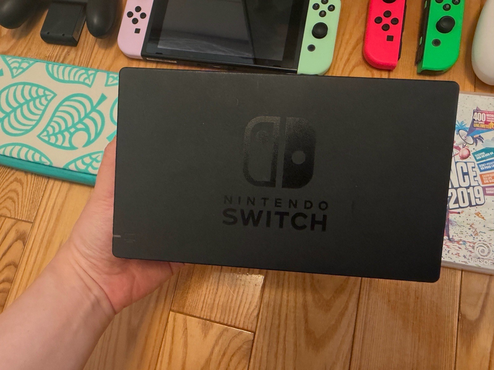 Nintendo Switch Console Bundle Dock 2 Joy-Con Sets Ring Fit 4 Games