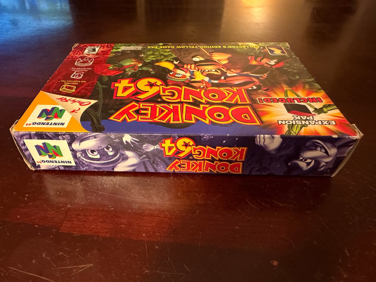 Donkey Kong 64 (Nintendo 64 1999) Yellow Cartridge CIB + Expansion Pak TESTED