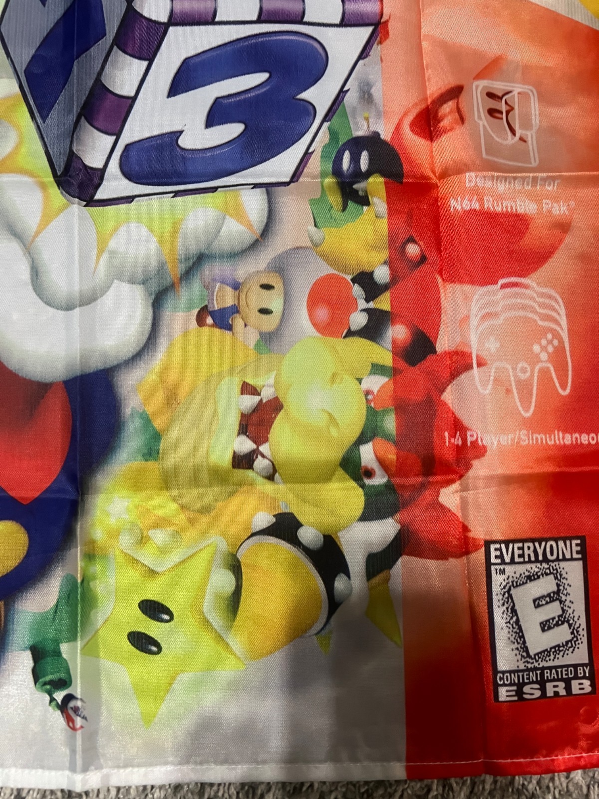 Mario Party 64 Wall Flag Banner Tapestry 2 x 3 Ft, N64