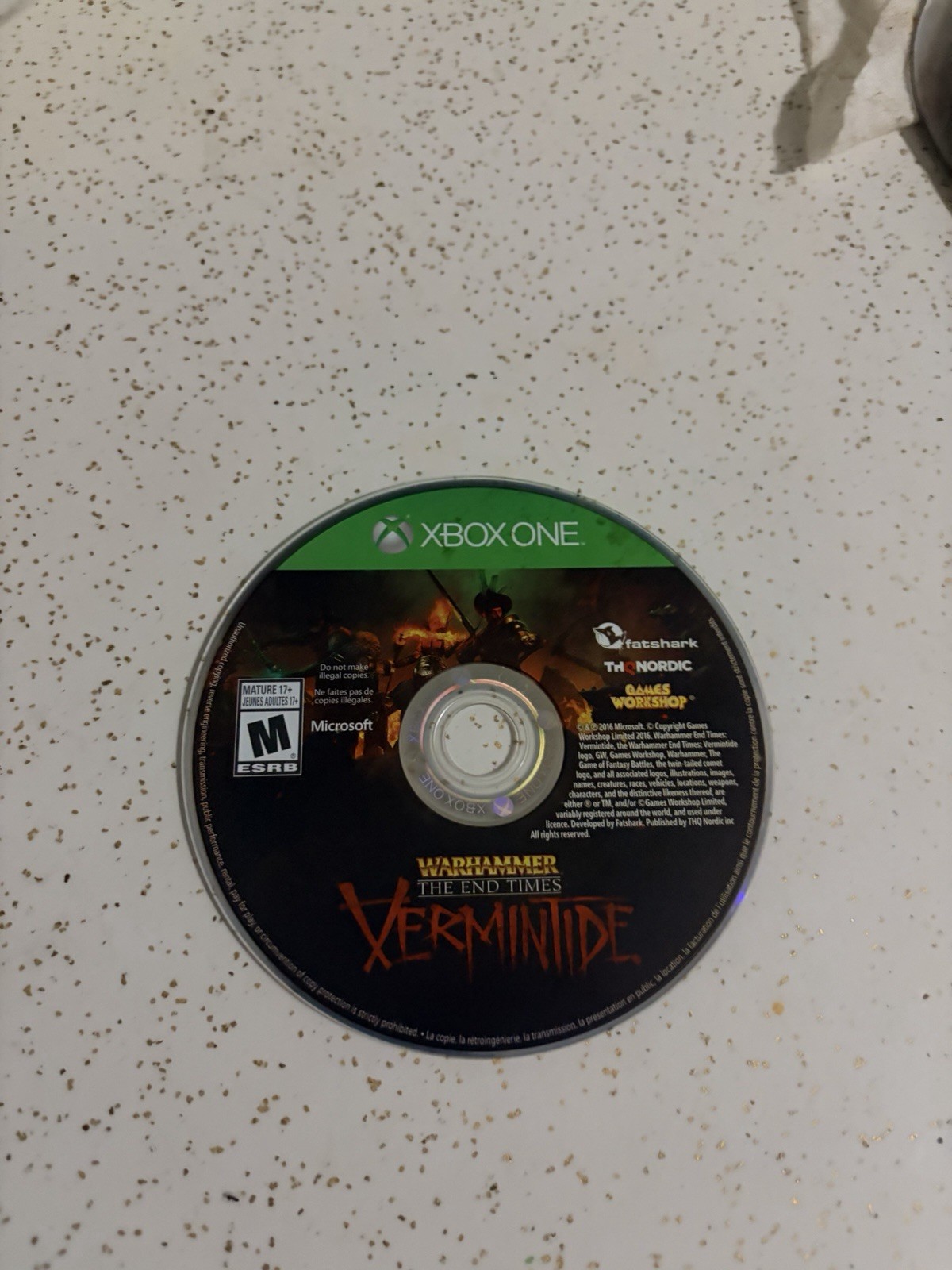 Xbox One Warhammer Vermintide End Of Times Disc Only Tested