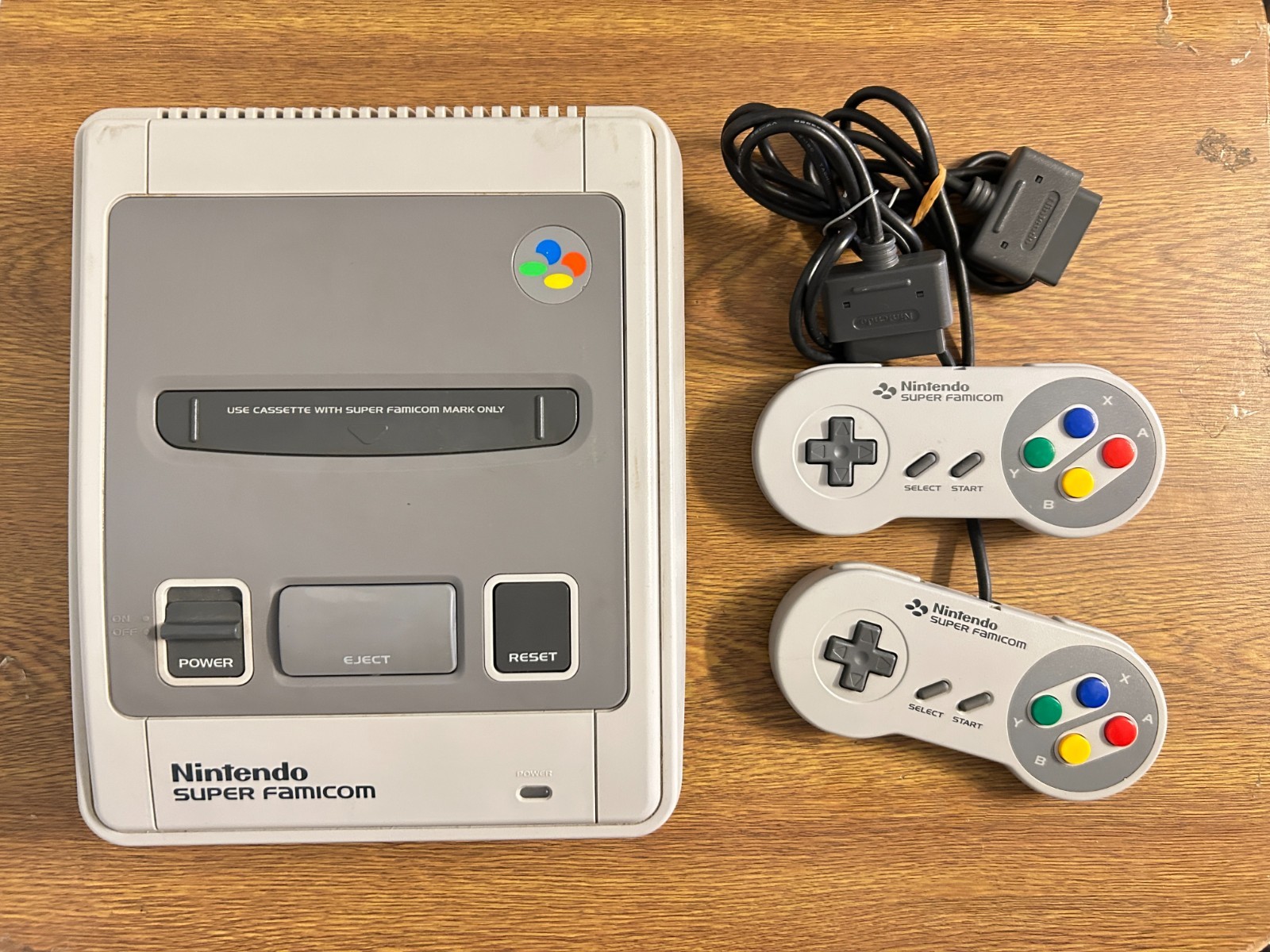 Nintendo Super Famicom Console SHVC-001 + 2 Controllers SFC SNES Japan Tested
