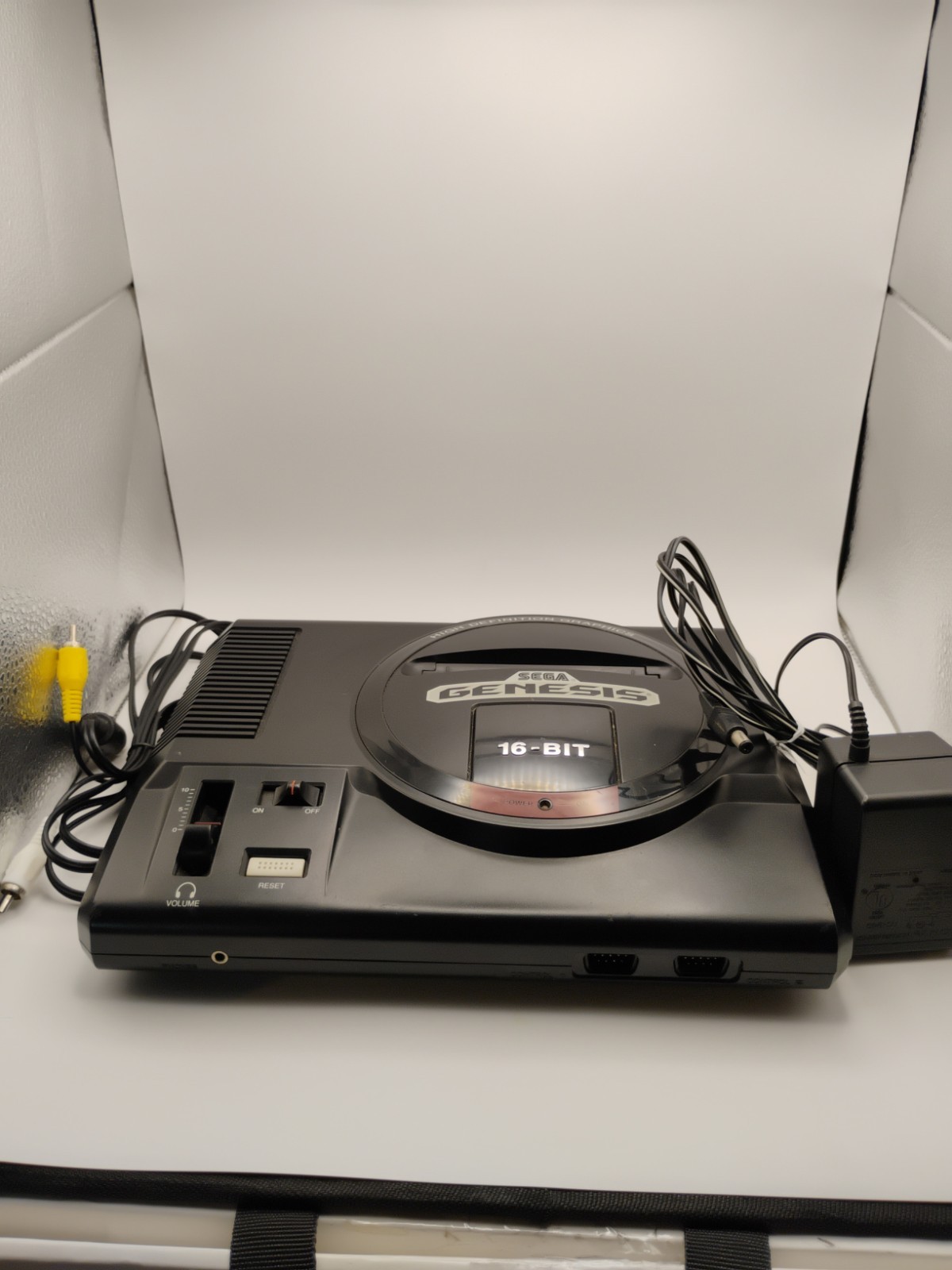 SEGA Genesis 16-Bit Black Console with Power Supply Tested Working