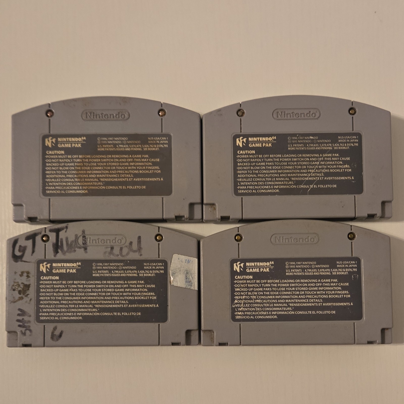 Nintendo N64 Mario Game Lot: Mario Kart 64, Mario Party, Tennis, Dr. Mario