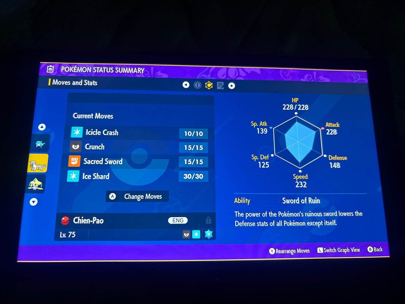 Pokemon Scarlet Violet Shiny Chien-Pao Tera Raid Event Untouched