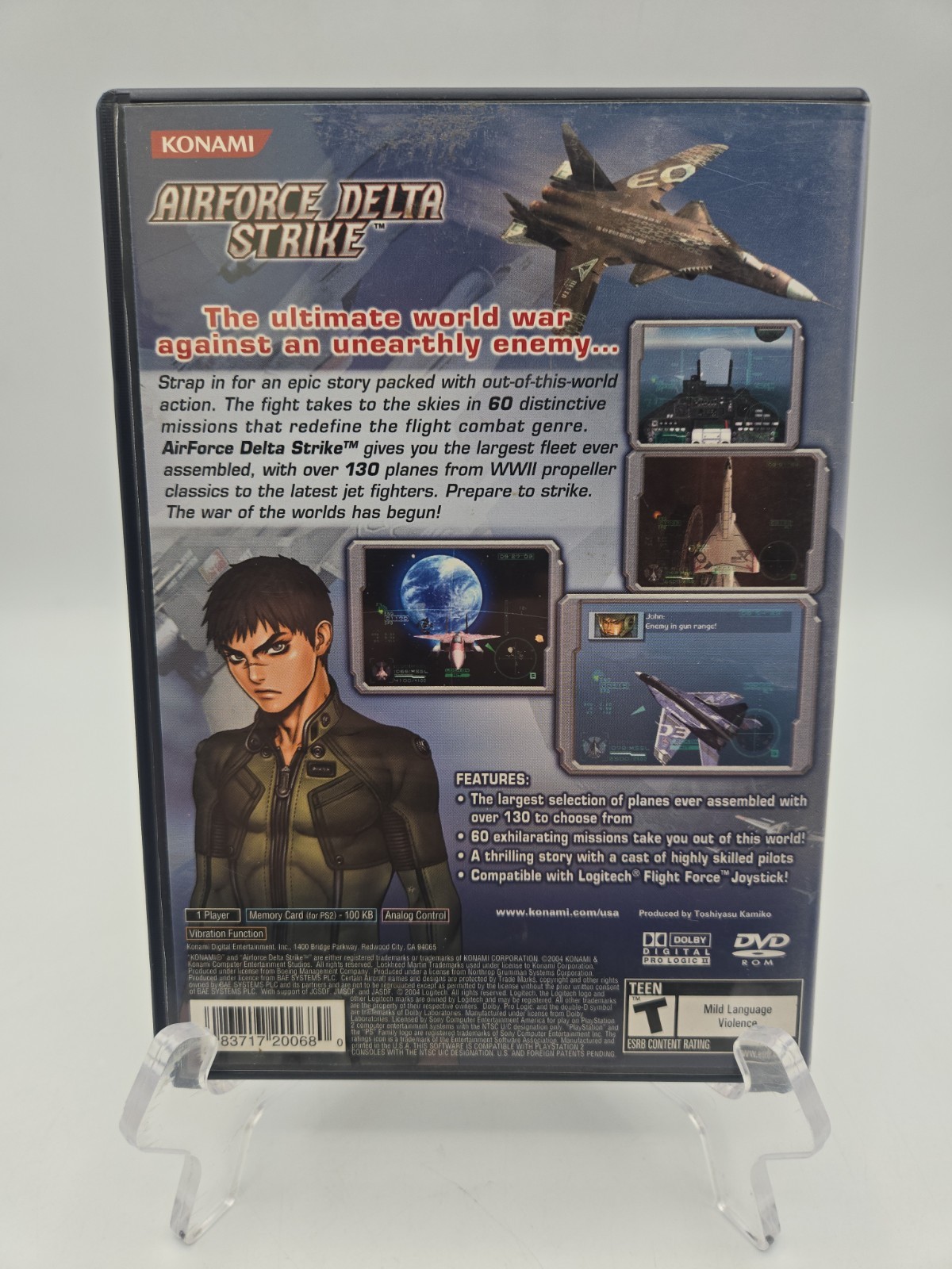AirForce Delta Strike (Sony PlayStation 2, 2004) CIB Tested Konami No Manual