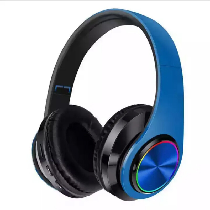 Foldable BT Wireless Headset LED Noise Reduction Music Game Headphone for iPhone