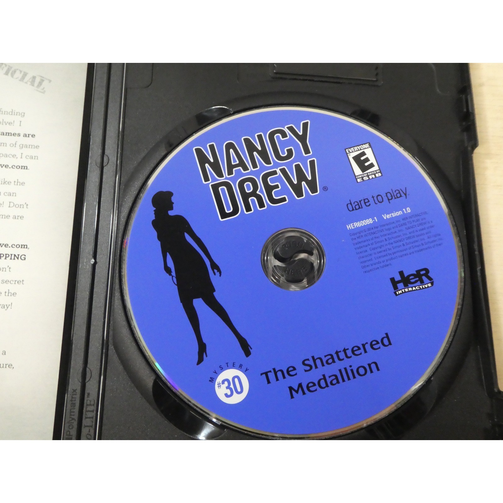 Nancy Drew Labyrinth of Lies Case with The Shattered Medallion Disc PC Mac DVD