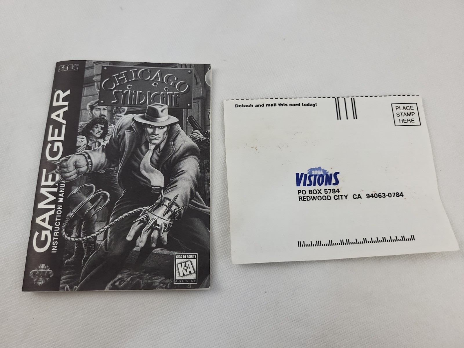 Chicago Syndicate Sega Game Gear 100% CIB W/ Manual & Inserts Read Description