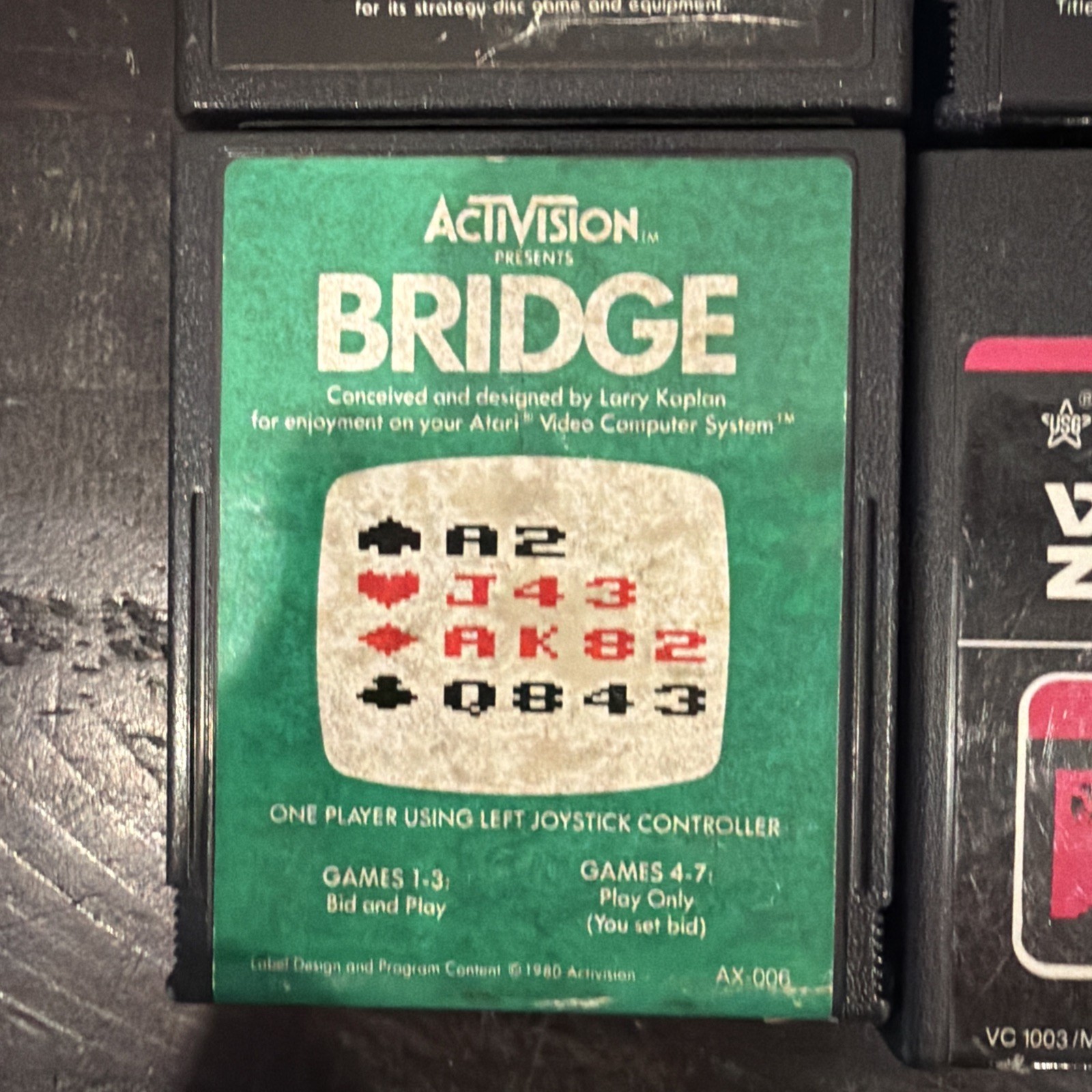 Atari 2600 Game Lot Title Match,Bridge, Othello & Word Zapper