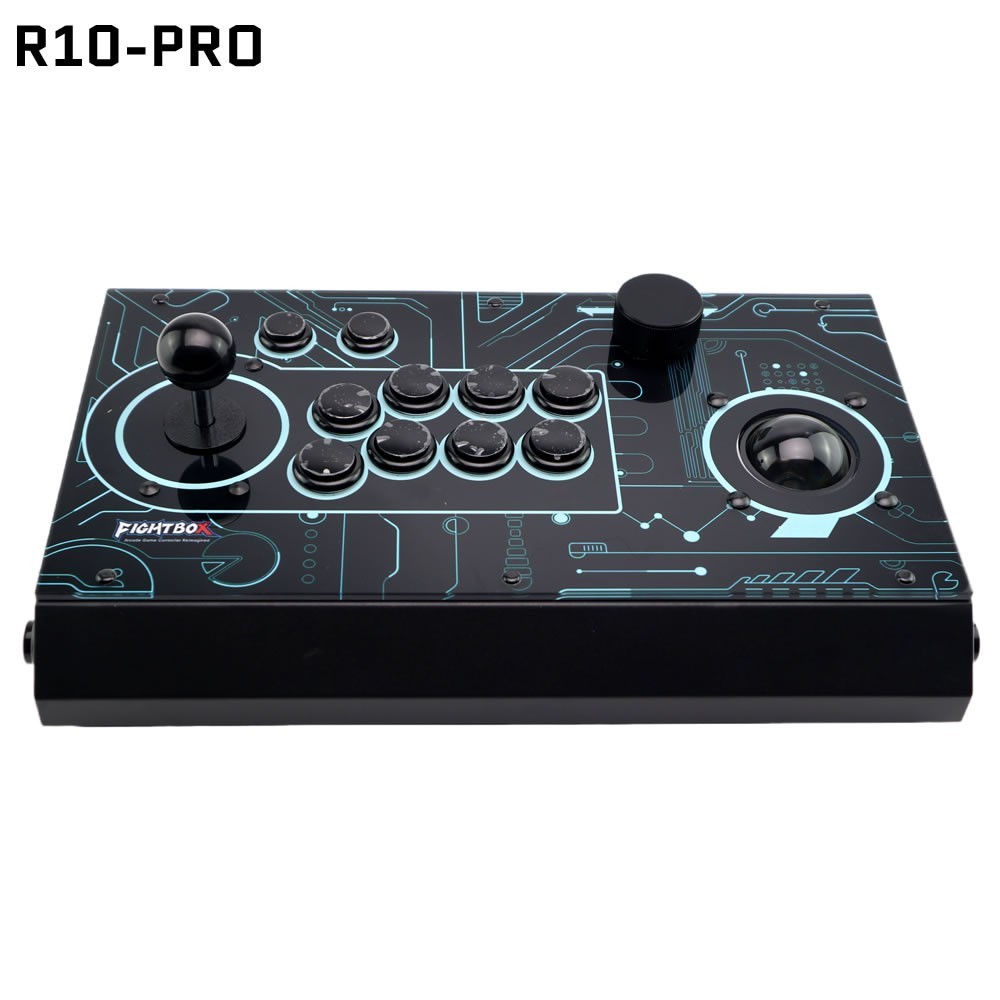 FightBox R10-PRO Arcade Fight Stick With Trackball&Spinner Retro Game Controller