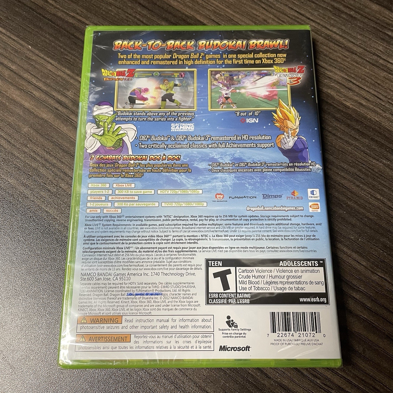 Dragon Ball Z: Budokai HD Collection XBOX 360 Brand New + Factory Sealed